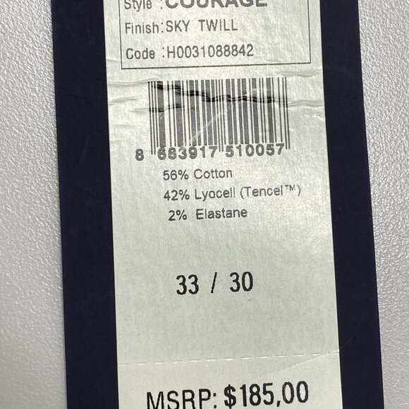 34 Heritage Men’s Jeans Sky Twill Blue 33/30 – Courage Straight Leg Mid-Rise - Picture 6 of 12